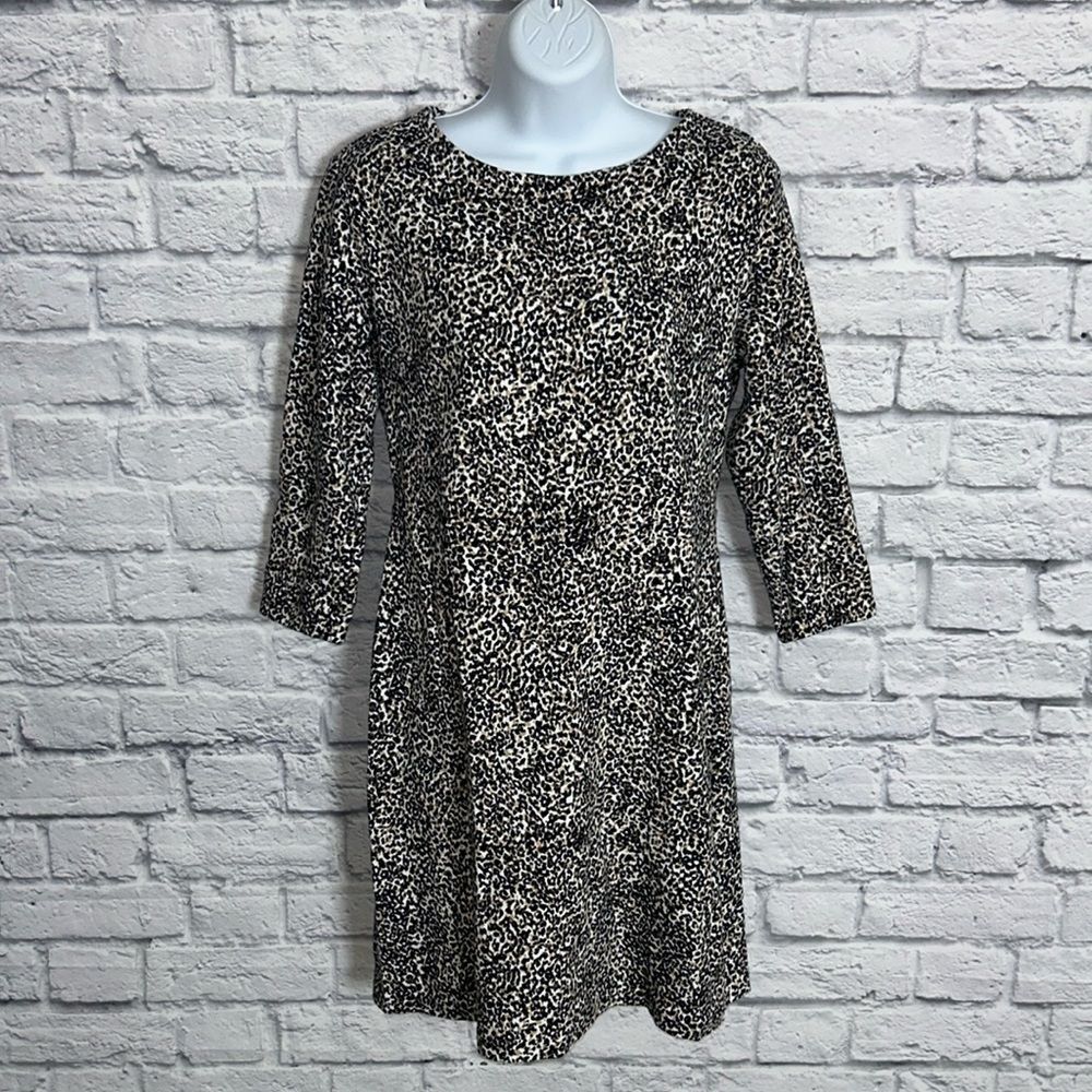 Old Navy Medium Animal Print 3/4 Sleeve Sheath Mini Dress